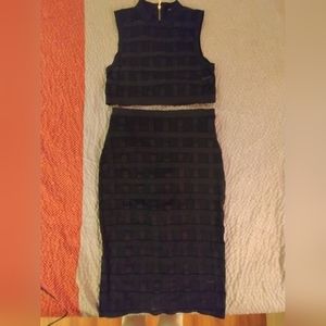 Black skirt set